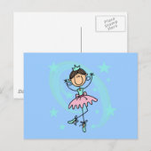 Ballet Dancer - Bruine T-shirts en cadeautjes Briefkaart (Voorkant / Achterkant)