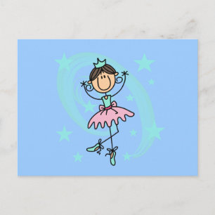 Ballet Dancer - Bruine T-shirts en cadeautjes Briefkaart