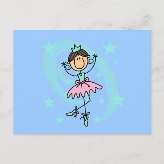 Ballet Dancer - Bruine T-shirts en cadeautjes Briefkaart (Voorkant)