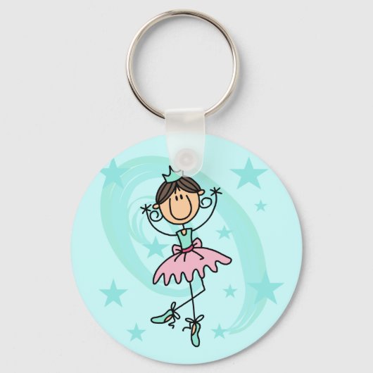 Ballet Dancer - Bruine T-shirts en cadeautjes Sleutelhanger (Voorkant)
