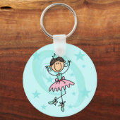 Ballet Dancer - Bruine T-shirts en cadeautjes Sleutelhanger (Voorkant)