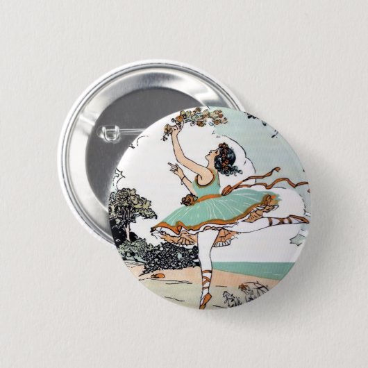  Ballet Dancer Button (Voorkant /achterkant)