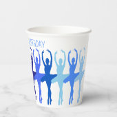 Ballet Dancer Custom Birthday Party Papieren Bekers (Achterkant)