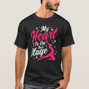 Ballet Dancer Dance Girl Ballerina Heart op het po T-shirt