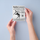 Ballet Dancer, Dance Lesson Adverteren flyer (Hand)