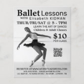 Ballet Dancer, Dance Lesson Adverteren flyer (Voorkant)