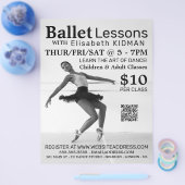 Ballet Dancer, Dance Lesson Adverteren flyer (Enkel)