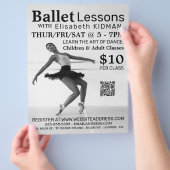 Ballet Dancer, Dance Lesson Adverteren flyer (Hand)
