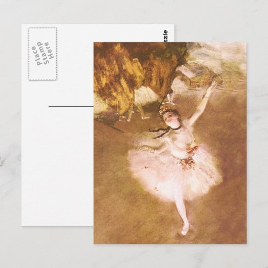 Ballet Dancer Degas Star Painting Briefkaart (Voorkant / Achterkant)