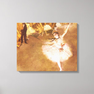 Ballet Dancer Degas Star Painting Canvas Afdruk