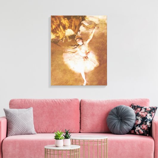 Ballet Dancer Degas Star Painting Canvas Afdruk (Insitu (Woonkamer))