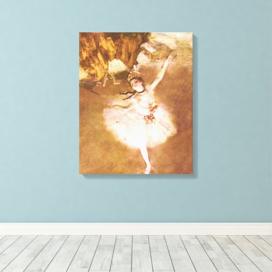 Ballet Dancer Degas Star Painting Canvas Afdruk (Insitu (Houten vloer))
