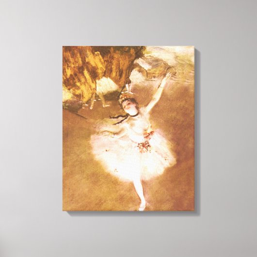 Ballet Dancer Degas Star Painting Canvas Afdruk (Voorkant)
