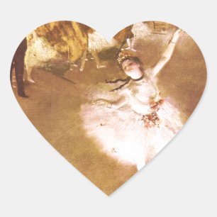 Ballet Dancer Degas Star Painting Hart Sticker