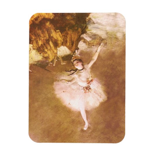 Ballet Dancer Degas Star Painting Magneet (Verticaal)