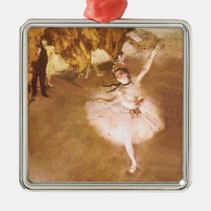 Ballet Dancer Degas Star Painting Metalen Ornament