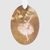 Ballet Dancer Degas Star Painting Ornament (voorkant)