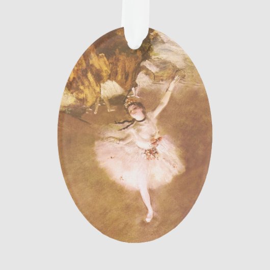 Ballet Dancer Degas Star Painting Ornament (achterkant)
