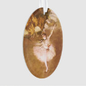 Ballet Dancer Degas Star Painting Ornament (voorkant)