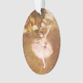 Ballet Dancer Degas Star Painting Ornament (voorkant)