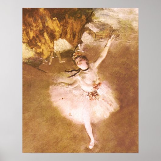 Ballet Dancer Degas Star Painting Poster (Voorkant)