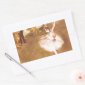 Ballet Dancer Degas Star Painting Rechthoekige Sticker (Envelop)
