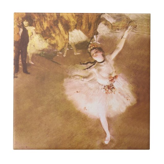 Ballet Dancer Degas Star Painting Tegeltje (Voorkant)