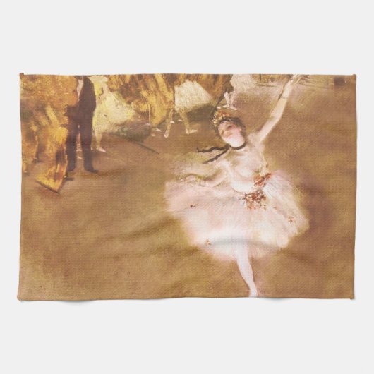 Ballet Dancer Degas Star Painting Theedoek (Horizontaal)