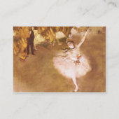Ballet Dancer Degas Star Painting Visitekaartje (Achterkant)