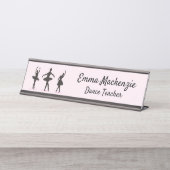 Ballet Dancer Desk Naam Bord Stationsteken Bureau Naambordje (Voorkant)