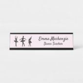 Ballet Dancer Desk Naam Bord Stationsteken Bureau Naambordje (Voorkant)