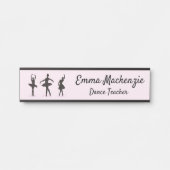 Ballet Dancer Deurnaam Bord Station Sign. Deurbordje (Voorkant)