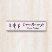 Ballet Dancer Deurnaam Bord Station Sign. Deurbordje (Voorkant)