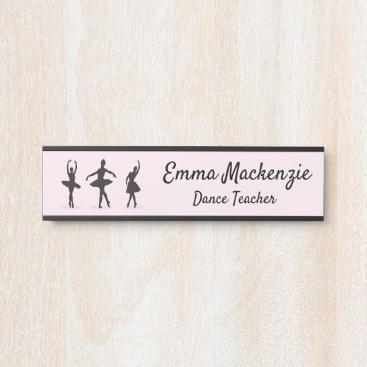 Ballet Dancer Deurnaam Bord Station Sign. Deurbordje (Voorkant)