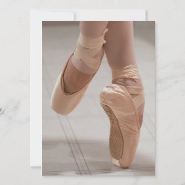 Ballet Dancer en Pointe Feet, Roze Pointe Shoes (Voorkant)