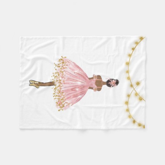 Ballet Dancer Fleece Deken (Voorkant (Horizontaal))