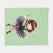 Ballet Dancer Fleece Deken (Voorkant (Horizontaal))