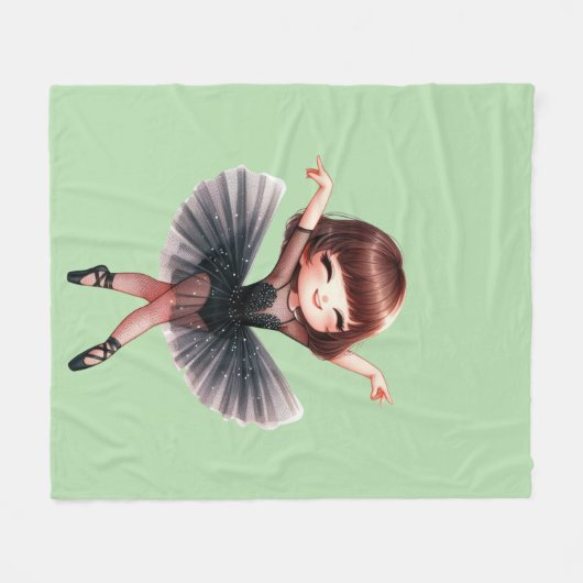 Ballet Dancer Fleece Deken (Voorkant (Horizontaal))