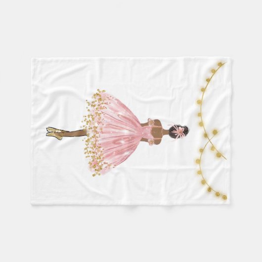 Ballet Dancer Fleece Deken (Voorkant (Horizontaal))