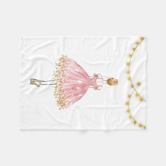 Ballet Dancer Fleece Deken (Voorkant (Horizontaal))
