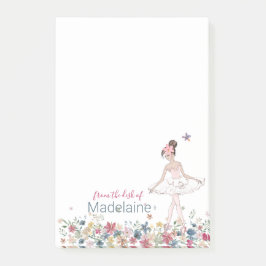 Ballet Dancer Floral Personal Post-it Notes