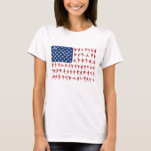 Ballet Dancer Gift American Flag Juli 4e T Shirt (Voorkant)