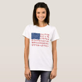 Ballet Dancer Gift American Flag Juli 4e T Shirt (Voorkant volledig)