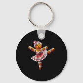 Ballet Dancer Gingerbread Christmas Dance Teacher  Sleutelhanger (Voorkant)