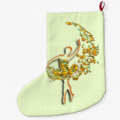 Ballet Dancer Girl-kerststop Grote Kerstsok (Achterkant)