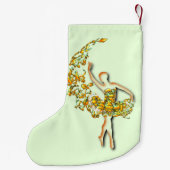 Ballet Dancer Girl-kerststop Kleine Kerstsok (Achterkant)