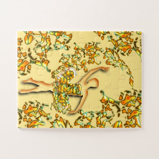 Ballet Dancer Girl Puzzle Ballerina Painting Legpuzzel (Horizontaal)