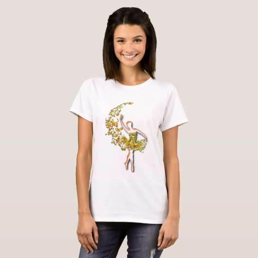 Ballet Dancer Girl T-Shirt Ballerina - Schilderen (Voorkant volledig)