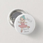 Ballet Dancer Girl's persoonlijke Ronde Button 3,2 Cm (Voorkant /achterkant)