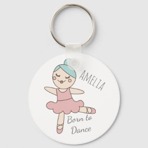 Ballet Dancer Girl's persoonlijke Sleutelhanger